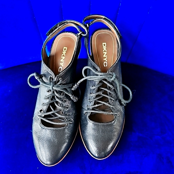 DKNYC Charcoal Lace-Up Shoes - Picture 2 of 6
